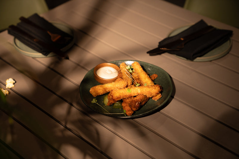 Fried Chicken and Halloumi